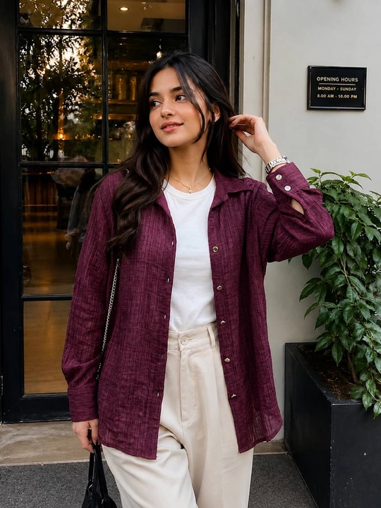 Premium turkiya rubashkasi – oysho material elegant oversize model s/m - 