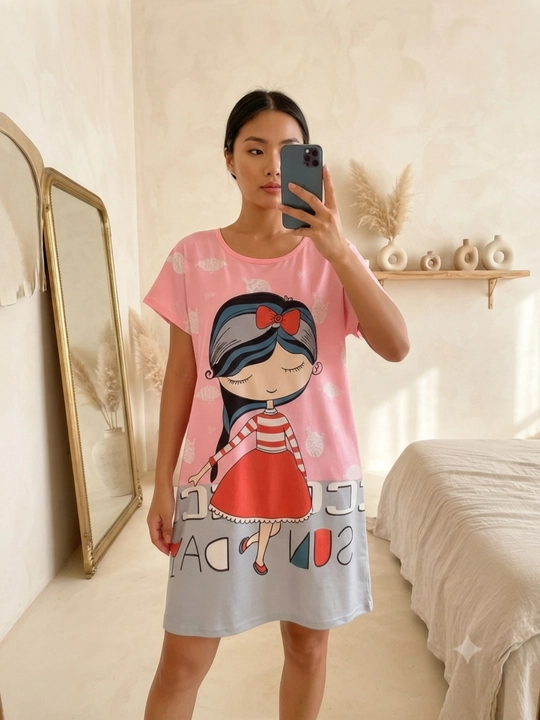 Ayollar va qizlar  tungi ko'ylagi, pijama, keng va qulay uy kiyimi - 