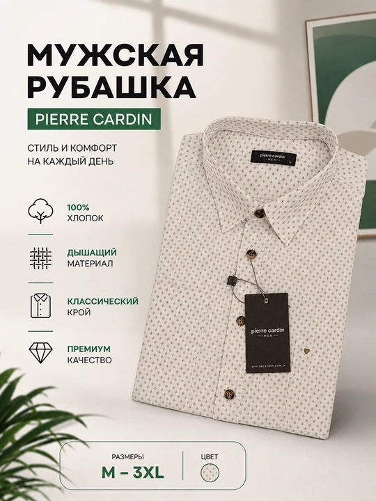 Мужская повседневная дышащая рубашка - 