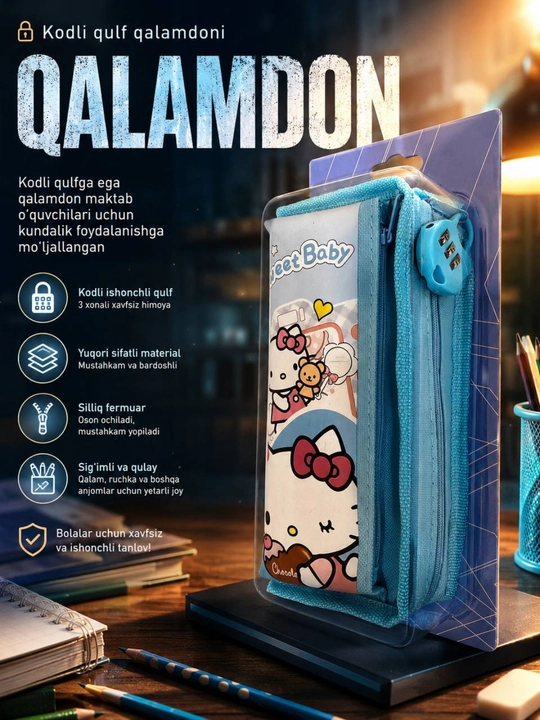 Maktab penali, zamokli penal, o‘quvchi uchun, qalamdon