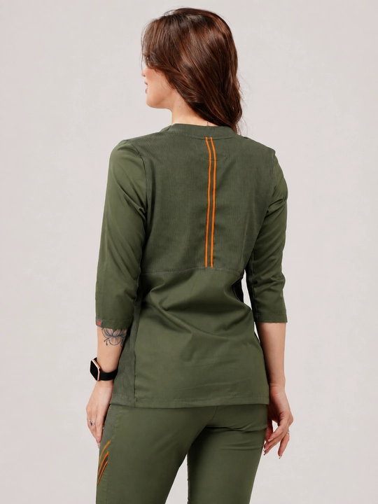 Женский медицинский костюм "Workwear FLEXY SNAP Women's Scrub SET in Olive"