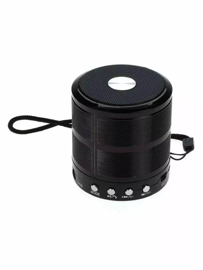 WS-887 Bluetooth Kolonka Simsiz Karnay FM Radio USB TF AUX Portativ Dinamik Qora