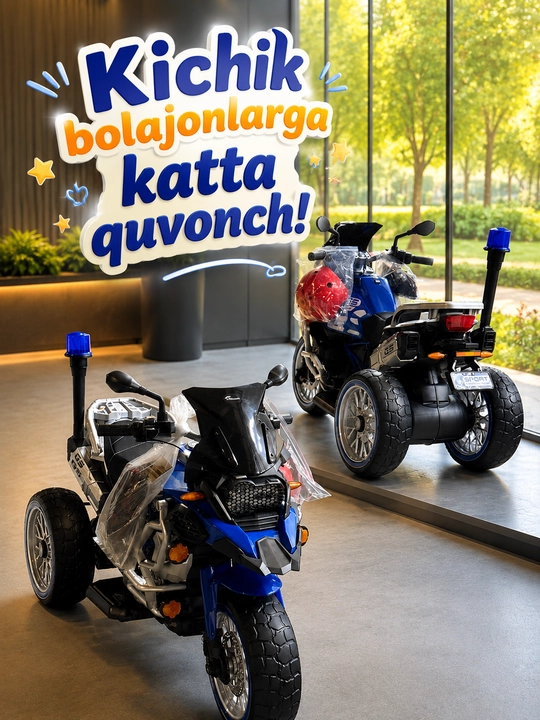 Bolalar uchun elektro mototsikl uch g‘ildirakli WN209 - 