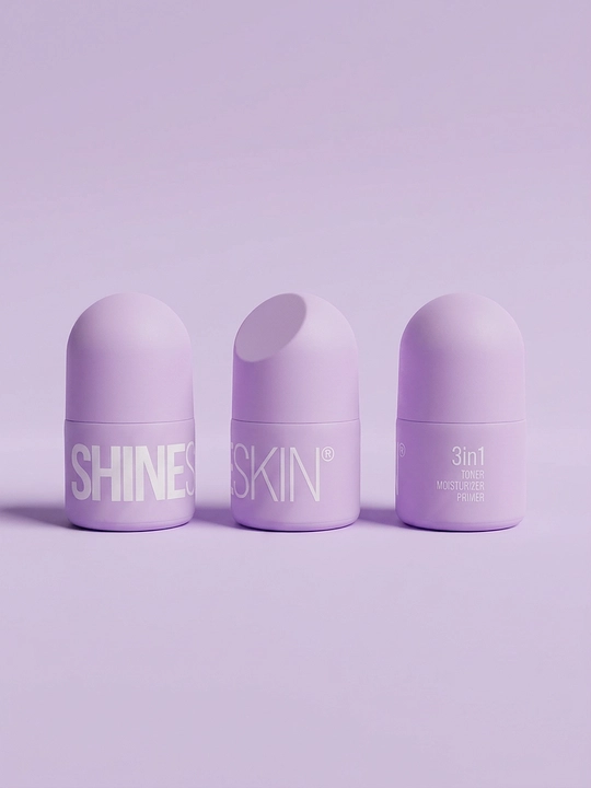 База под макияж, 3 в 1, "SHINESKIN"