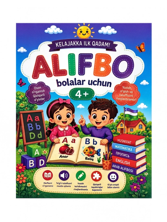 Kelajakka ilk qadam развивающая обучающая книга для детей 4+