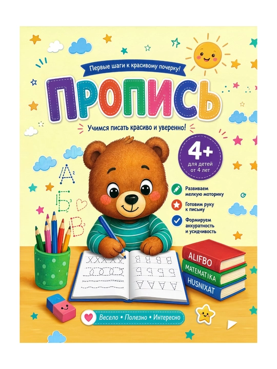 Kelajakka ilk qadam развивающая обучающая книга для детей 4+