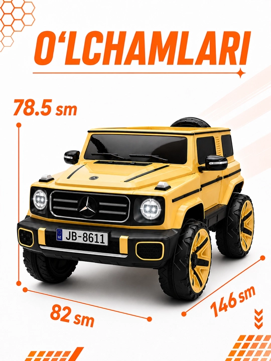 Детский электромобиль 24V 4×4, 4 мотора 550, LED, Bluetooth, управление через APP