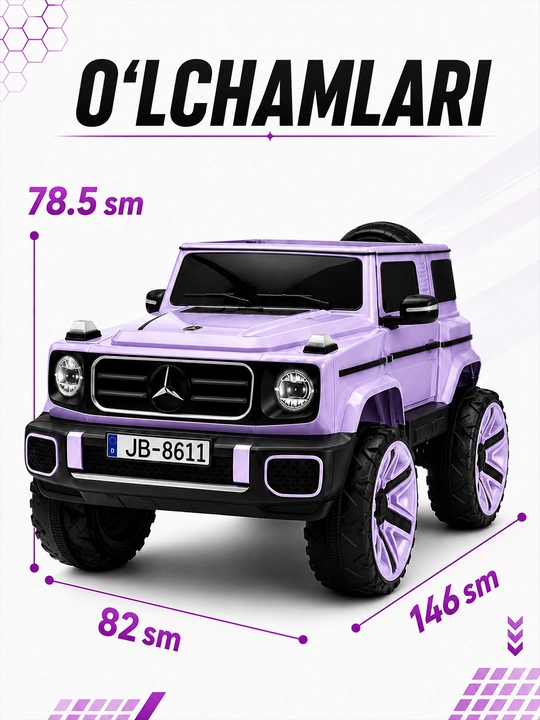Детский электромобиль 24V 4×4, 4 мотора 550, LED, Bluetooth, управление через APP