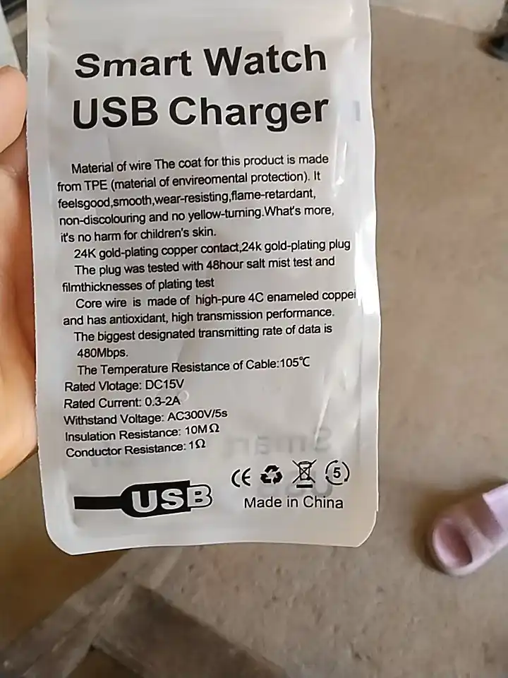 Smart soat uchun magnitli quvvatlagich, qurilma uzunligi 1 m, USB