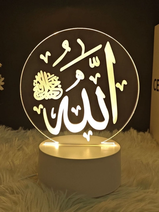Uy uchun tungi chiroq 3D Allox yozuvli - 