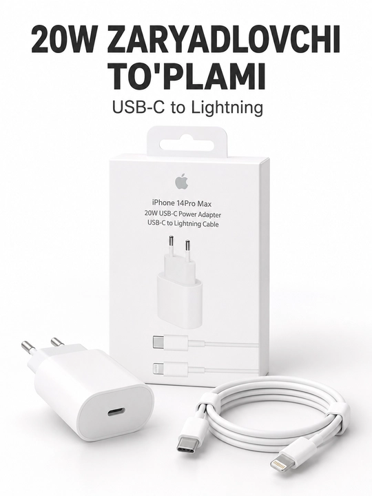 Зарядное устройство 20W USB-C с кабелем USB-C → Lightning