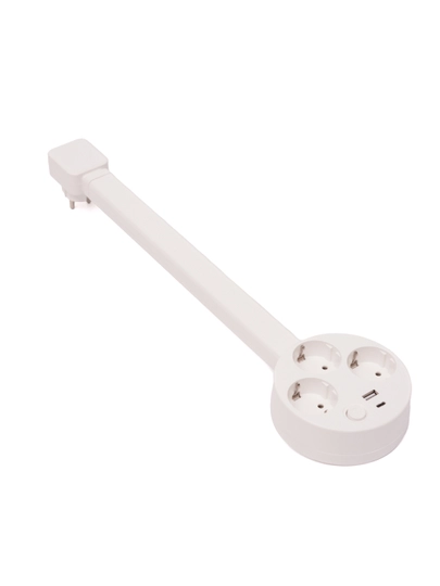 USB-A va USB Type-C portli, 3 ta rozetkali suriladigan elektr uzaytirgich