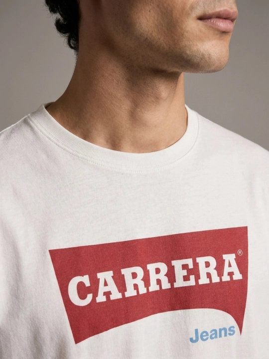 Erkaklar futbolkasi Carrera Jeans dumaloq yoqali, 100% paxta, Italiya