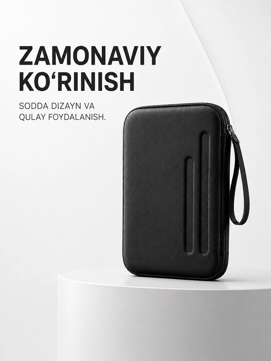 10 dyumli planshet va aksessuarlar uchun mustahkam himoya sumkasi - 