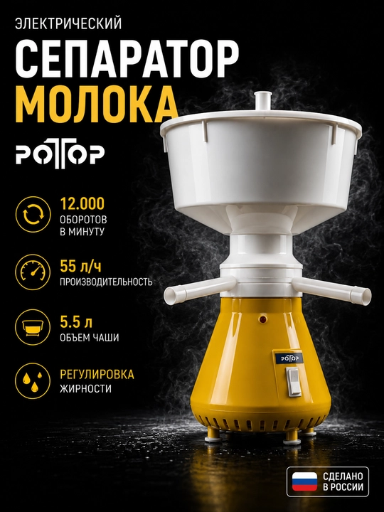 Elektroseparator "Rotor" Rossiya, 55 litr\soat