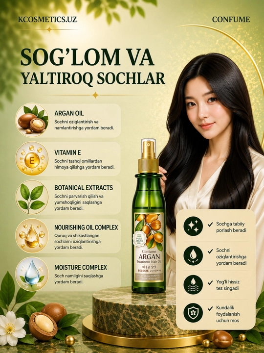 Mist, soch va uchun, shikastlangan va singan sochlar uchun, qayta tiklovchi, Welcos Koreya
