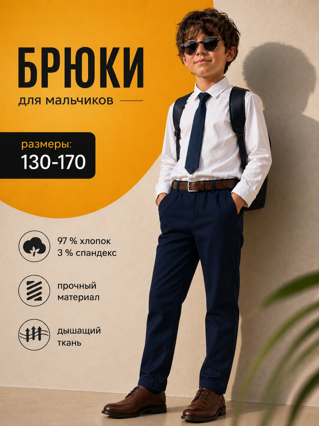 Школьные брюки для мальчиков - 