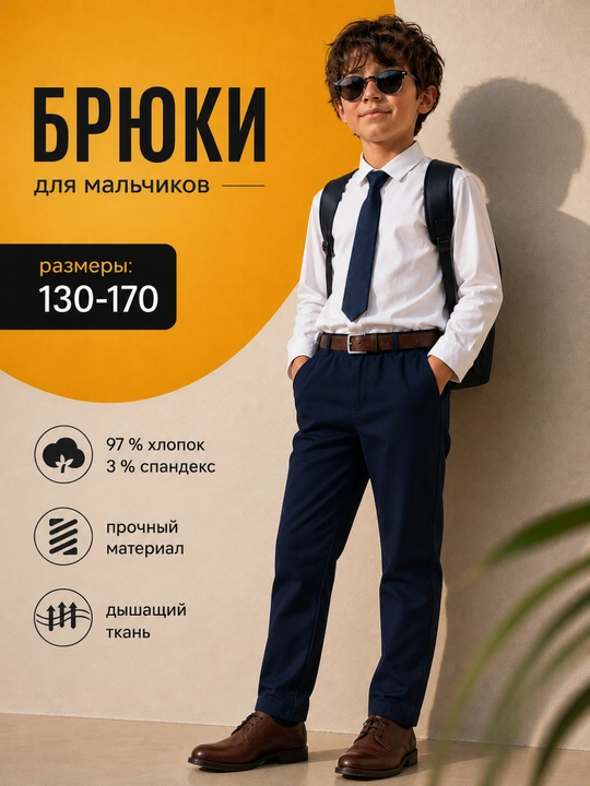 Школьные брюки для мальчиков - 