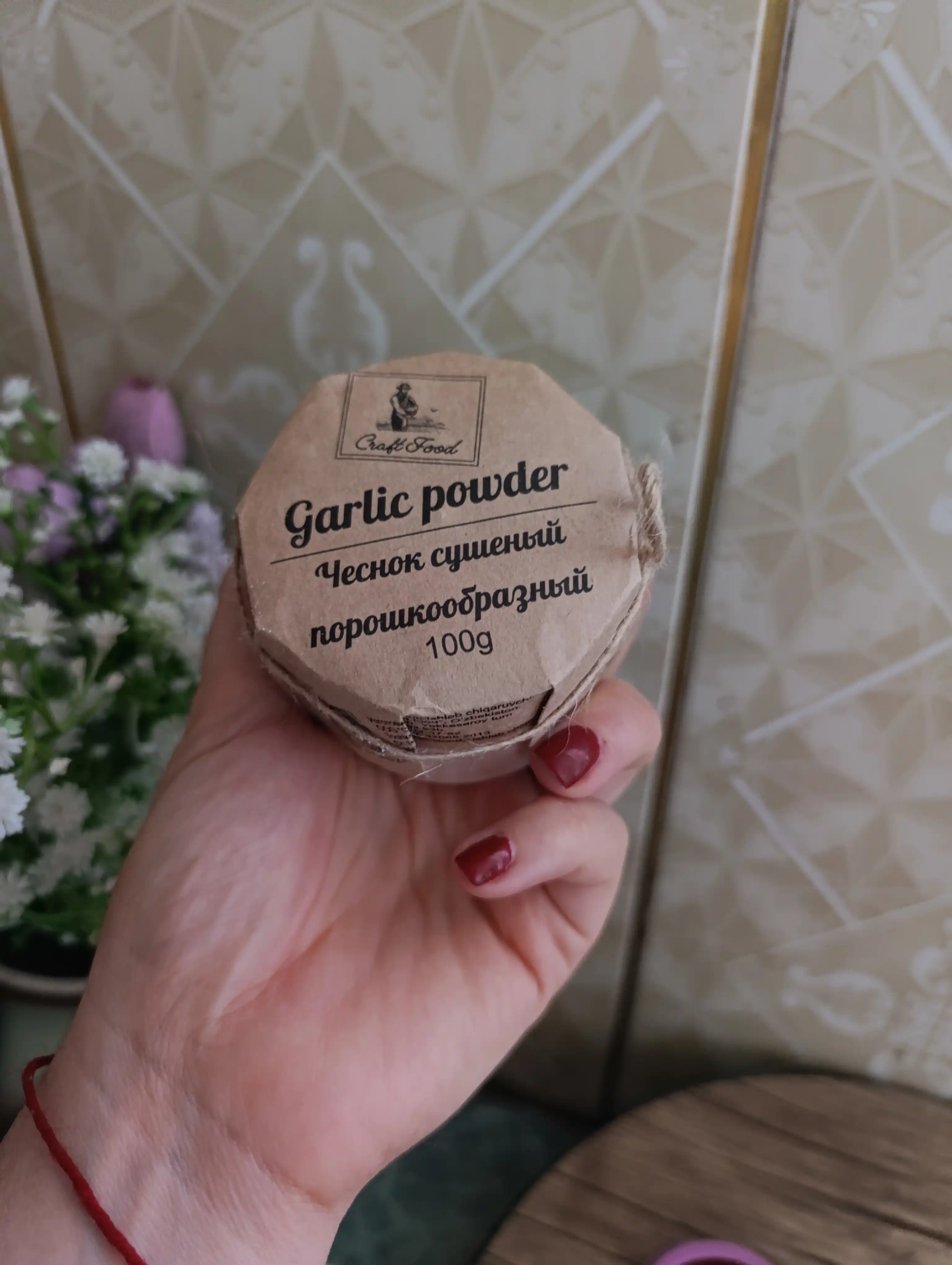Quritilgan sarimsoq Craft Food, 100 g, plastik idishda, kukunsimon 