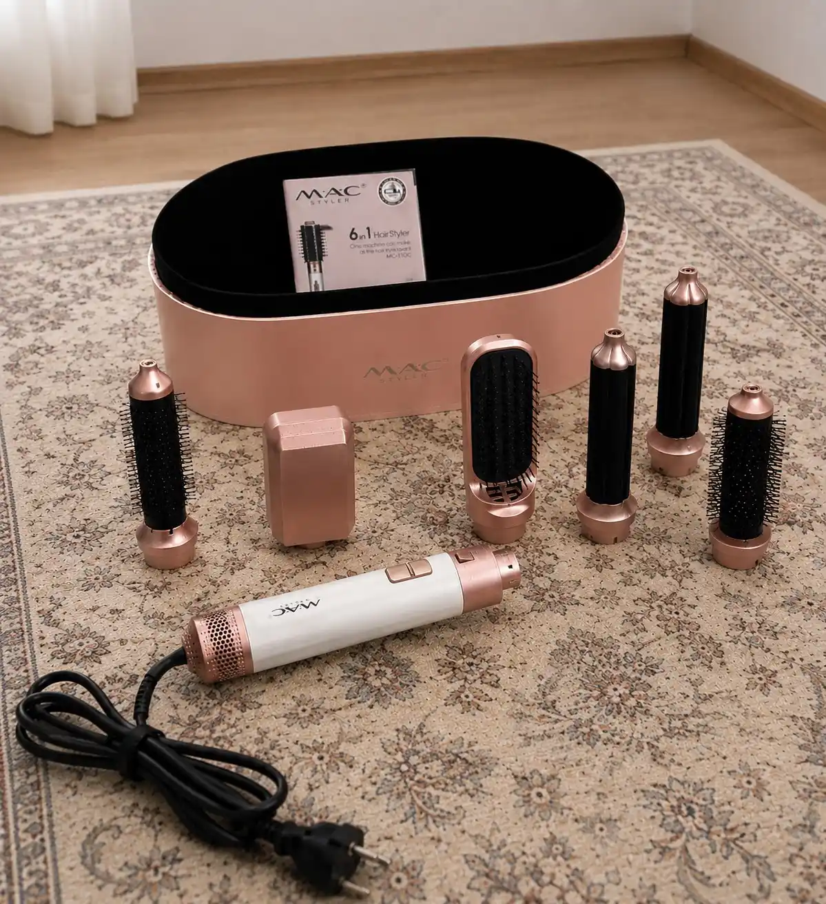 Fen Stayler MAC Styler 6v1, fen taroq, soch quritgich, 6 nozul, 4 rejim
