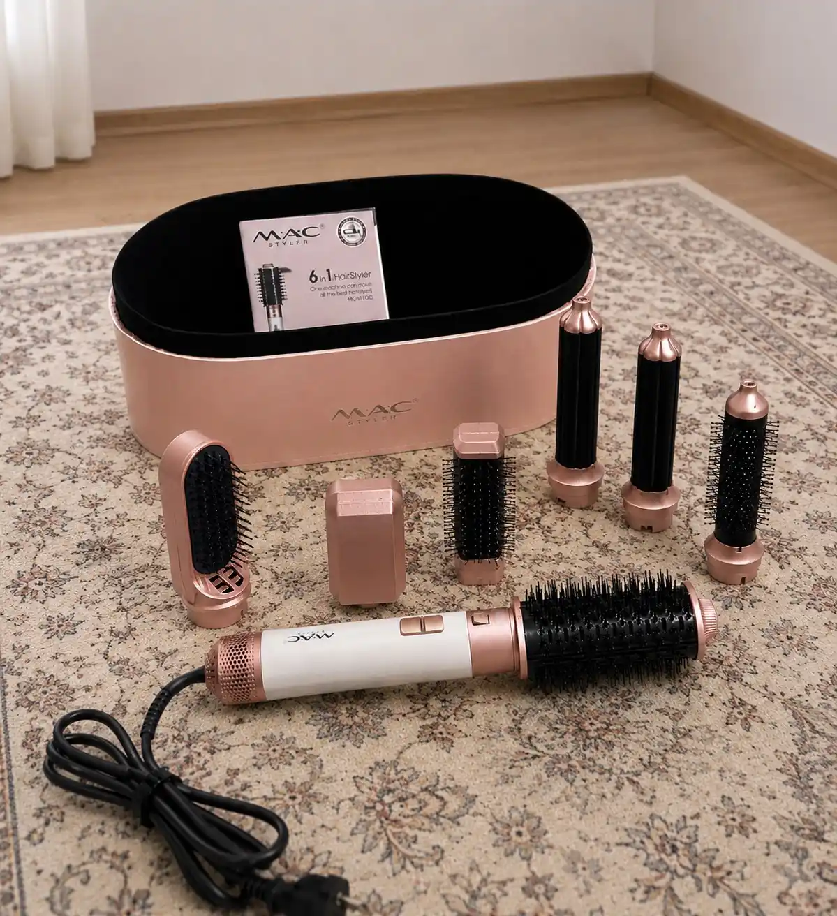 Fen Stayler MAC Styler 6v1, fen taroq, soch quritgich, 6 nozul, 4 rejim