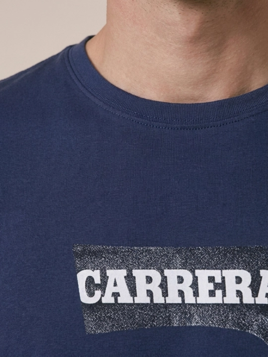 Erkaklar futbolkasi Carrera Jeans dumaloq yoqali, 100% paxta, Italiya