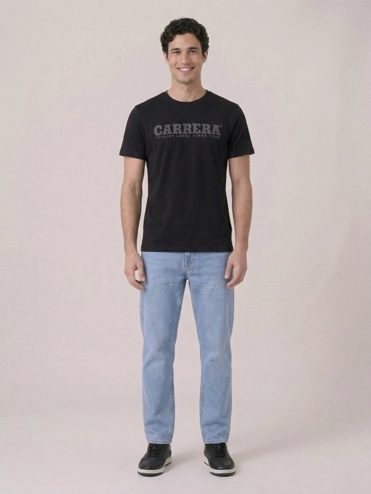 Erkaklar futbolkasi Carrera Jeans dumaloq yoqali, 100% paxta, Italiya