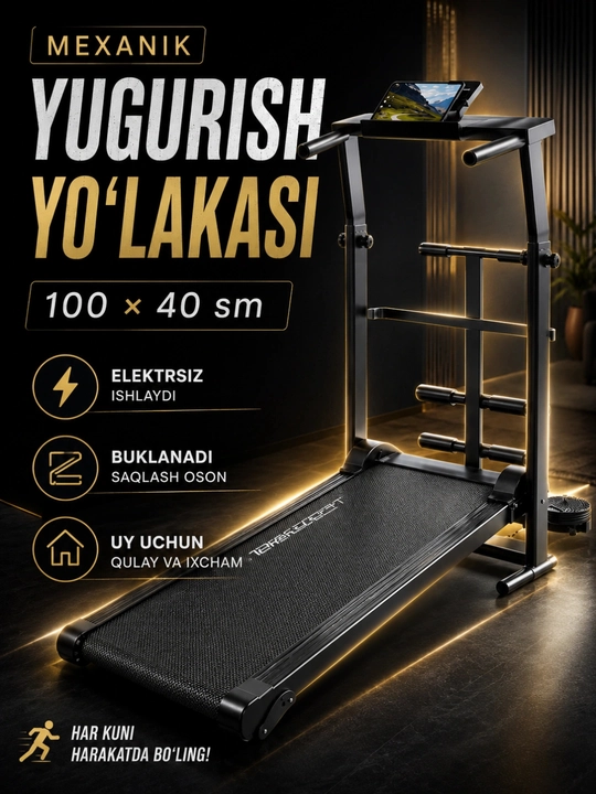 Yugurish yo lagi va espander komplekt mexanik yugurish yo‘lakchasi buklama uy uchun