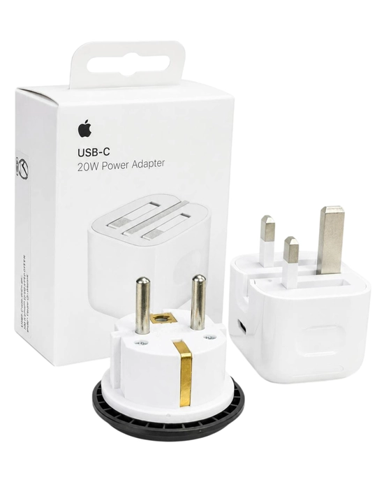 Apple 20W USB-C ORG Adapter — 2 Pin / 3 Pin | iPhone uchun tez zaryadlash