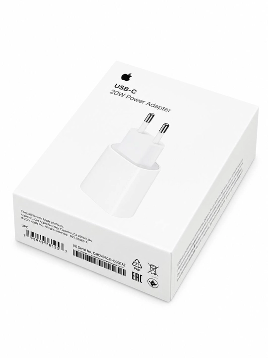 Apple 20W USB-C ORG Adapter — 2 Pin / 3 Pin | iPhone uchun tez zaryadlash