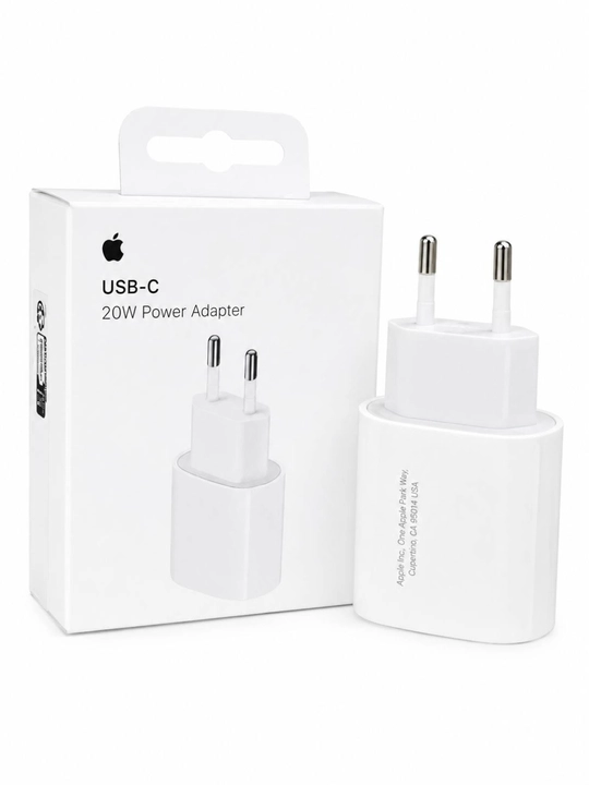 Apple 20W USB-C ORG Adapter — 2 Pin / 3 Pin | iPhone uchun tez zaryadlash