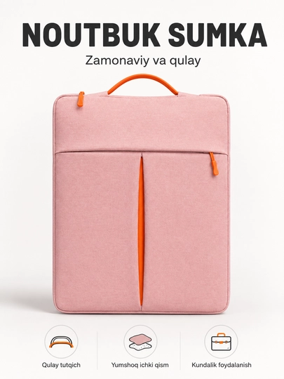 Zamonaviy va qulay noutbuk sumkasi — o‘qish va ish uchun