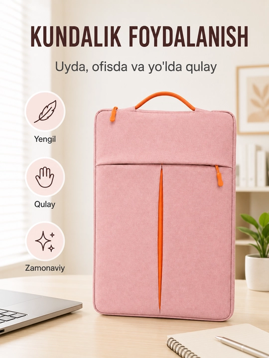 Zamonaviy va qulay noutbuk sumkasi — o‘qish va ish uchun