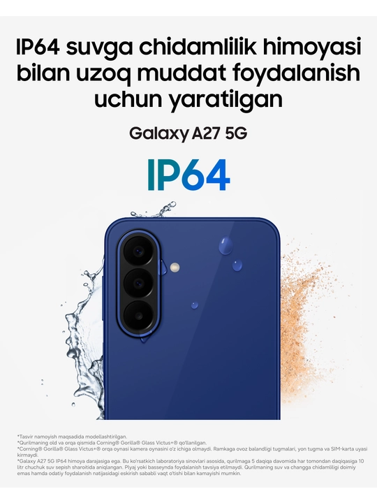 Samsung Galaxy A27 5G smartfoni, 6.7″ Super AMOLED 120 Gts, 50 MP OIS, 5000 mAh