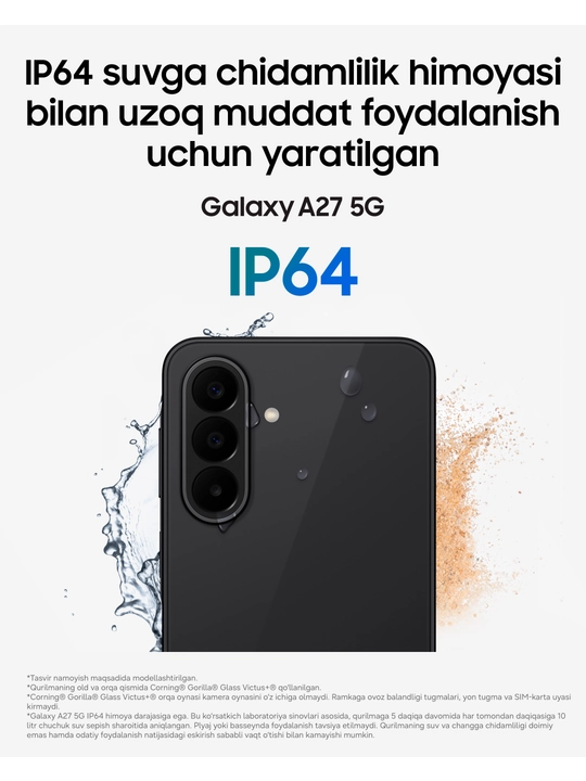 Samsung Galaxy A27 5G smartfoni, 6.7″ Super AMOLED 120 Gts, 50 MP OIS, 5000 mAh