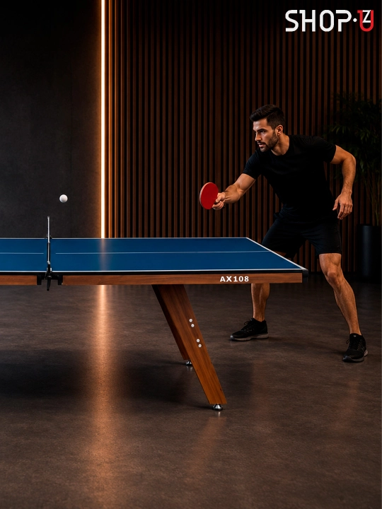 AXELUS stol tennisi stoli, yopiq joy uchun, yig‘iladigan, professional, to‘r bilan