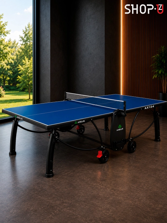 AXELUS stol tennisi stoli, yopiq joy uchun, yig‘iladigan, professional, to‘r bilan