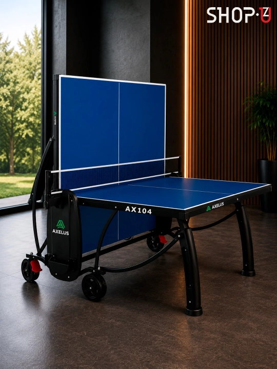 AXELUS stol tennisi stoli, yopiq joy uchun, yig‘iladigan, professional, to‘r bilan