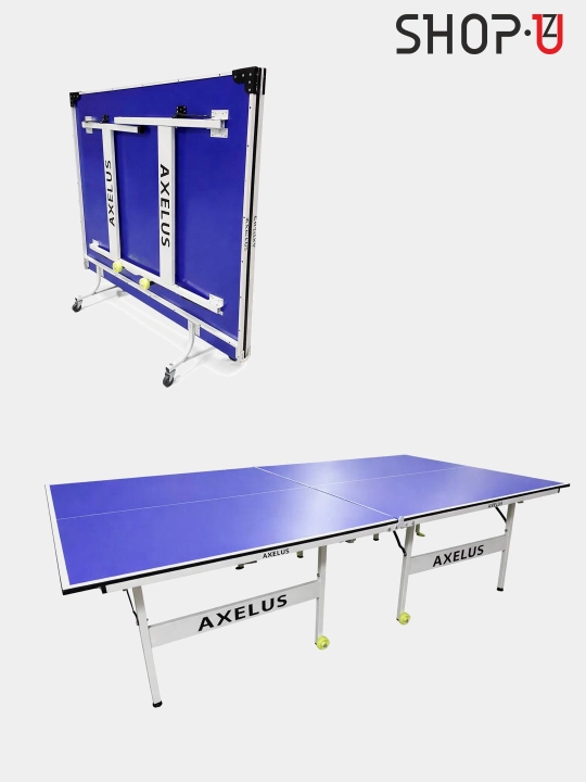 AXELUS stol tennisi stoli, yopiq joy uchun, yig‘iladigan, professional, to‘r bilan