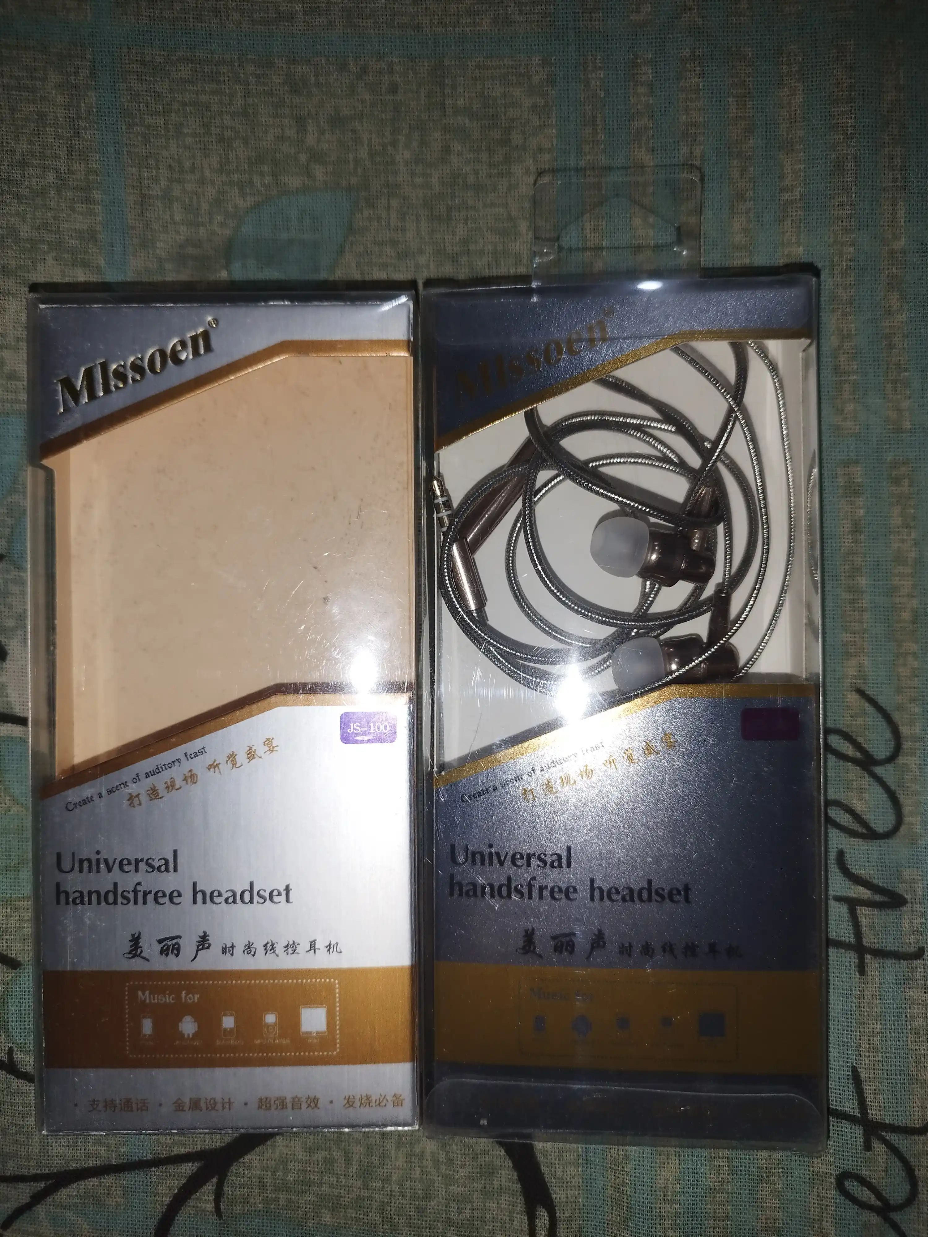 Super bass D21 simli quloqchinlari, Missoen 3,5 mm quloqchinlari, mini-jek