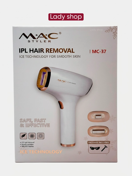 Фотоэпилятор MAC Styler IPL, технология охлаждения ICE, 999999 вспышек, 5 режимов