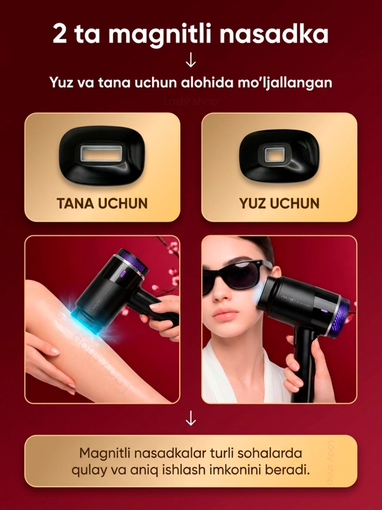 Фотоэпилятор MAC Styler IPL, технология охлаждения ICE, 999999 вспышек, 5 режимов