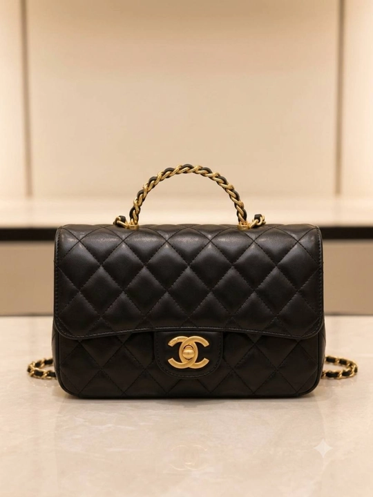 Chanel uslubidagi ayollar sumkasi, pushti, zanjirli qavilgan model, nafis aksessuar - 