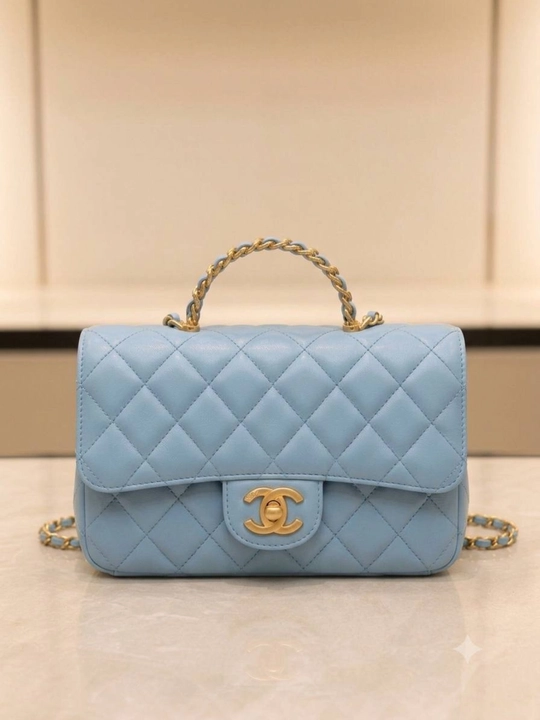 Chanel uslubidagi ayollar sumkasi, pushti, zanjirli qavilgan model, nafis aksessuar - 
