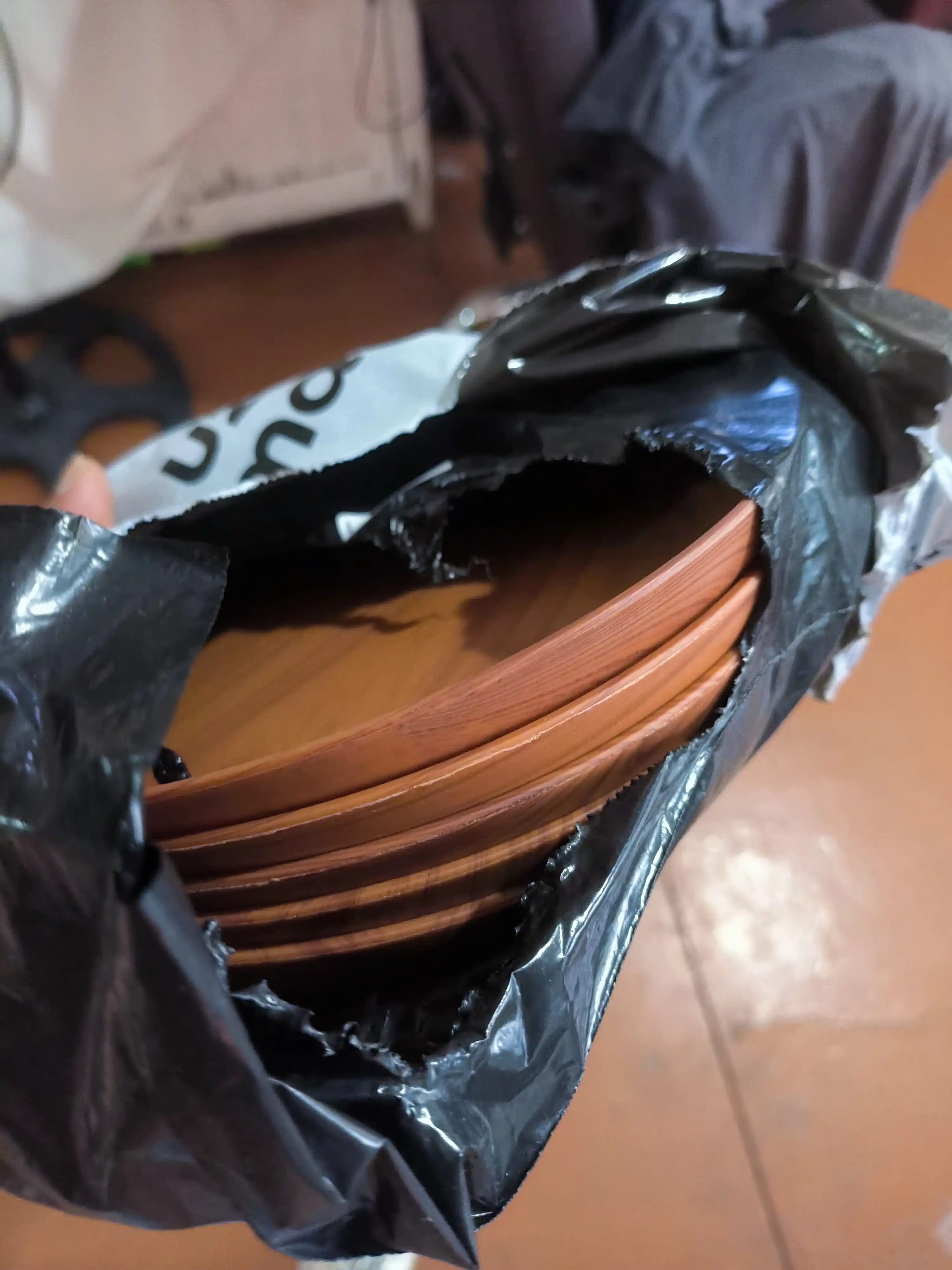 Yong'oq va desertlar uchun dumaloq plastik menajer, uy uchun bo'linadigan likopcha, 5 dona