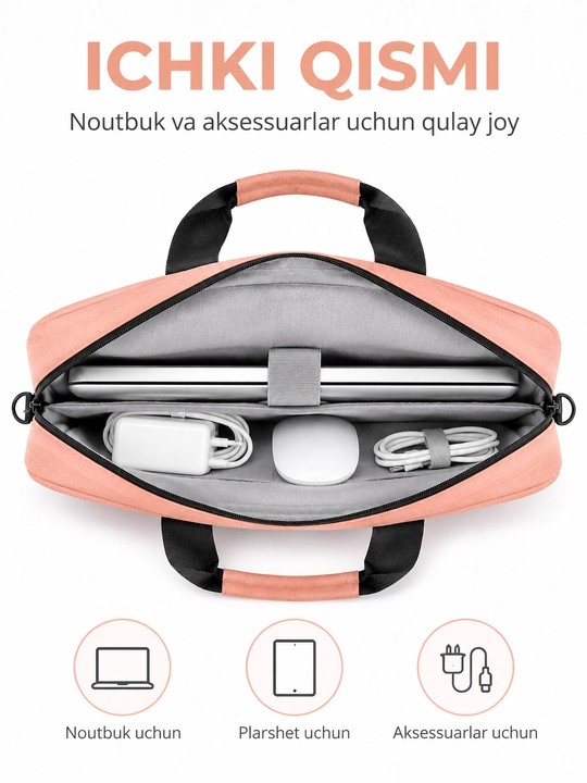 TechCarry Soft Мягкая сумка чехол для ноутбука с ручкой