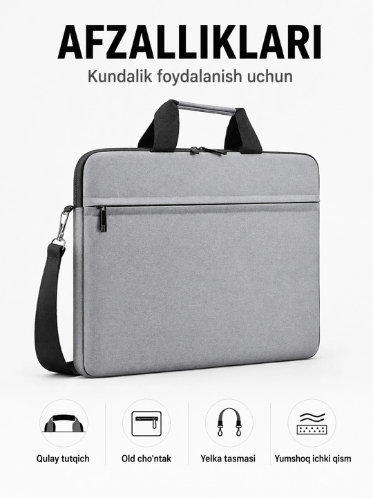 TechCarry Soft Мягкая сумка чехол для ноутбука с ручкой