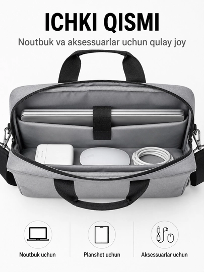 TechCarry Soft Мягкая сумка чехол для ноутбука с ручкой