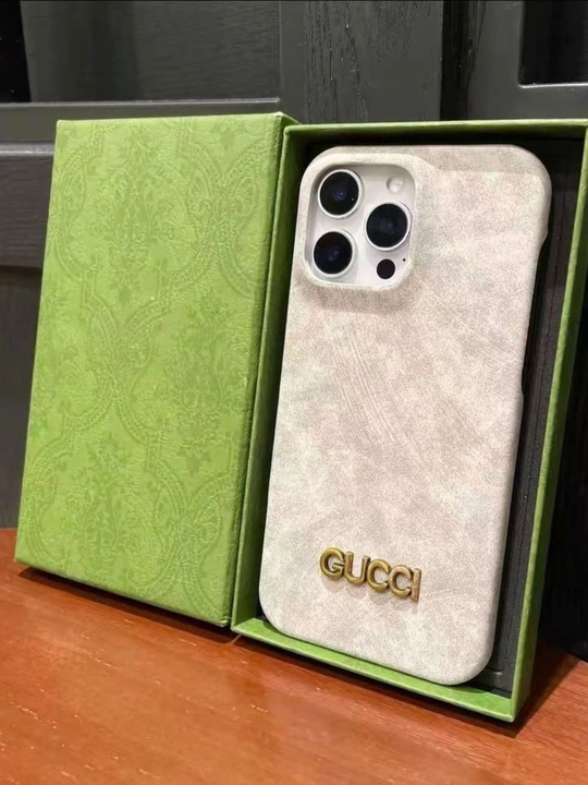 Премиальный чехол для iPhone в стиле Gucci (без коробки) - 