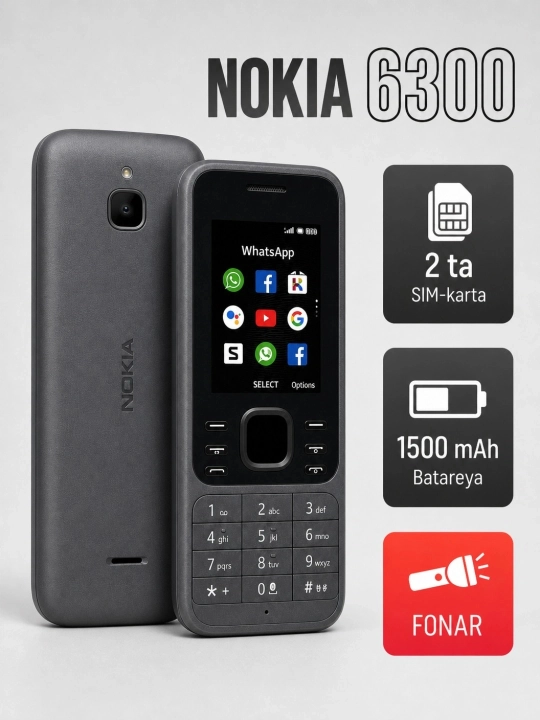 Nokia 6300 – классический и прочный кнопочный телефон